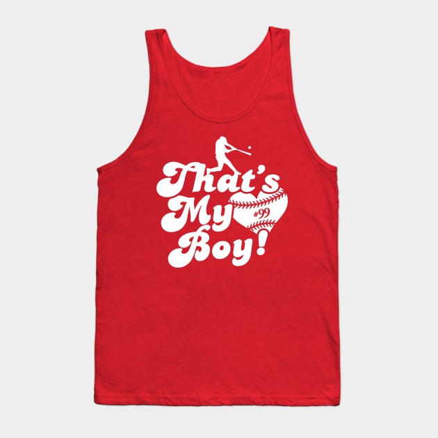 That's My Boy Baseball Mom Baseball Dad Grandparents Favorite Player Tank Top by TeeCreations